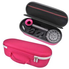 Per Dyson HD01 HD03 Scatola portaoggetti per asciugacapelli Borsa rigida in EVA (rosa rossa)