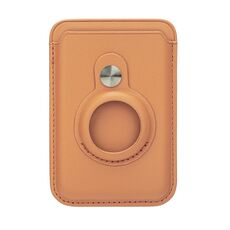 Per Airtag Positioner Fiber Card Clip Antifurto Card Tracker Cover di protezione, dimensioni: Magnetico (oro marrone)