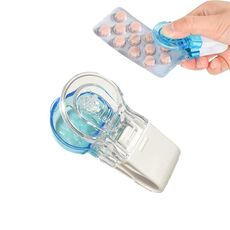 Portapillole portatile Tablets Pillole Blister Pack Apripillole Custodia (trasparente)