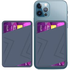Custodia per carte adesiva in silicone AhaStyle PT133-C (blu notte)