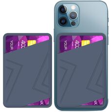 Custodia per carte adesiva in silicone AhaStyle PT133-C-S (blu)