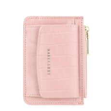Baellerry Portamonete multifunzionale con motivo a coccodrillo Portamonete piccolo con cerniera (rosa)