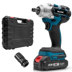 Parti di riparazione al litio per chiavi motorizzate HILDA con presa da 22 mm, spina europea, modello: blu con 1 batteria + 1 caricabatterie (1500 mAh)