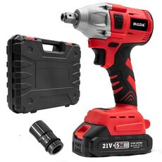 Parti di riparazione al litio per chiavi motorizzate HILDA con presa da 22 mm, spina europea, modello: rosso con 1 batteria + 1 caricabatterie (1500 mAh)