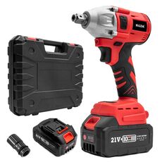 Parti di riparazione al litio per chiavi motorizzate HILDA con presa da 22 mm, spina europea, modello: rosso con 2 batterie + 1 caricabatterie (3000 mAh)