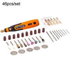 HILDA Micro trapano elettrico con penna smerigliatrice elettrica da 3,6 V, modello: 46 in 1