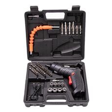 HILDA 47 pezzi / set mini cacciavite multifunzione agli ioni di litio (nero)