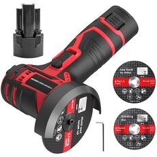 HILDA 12V 3 pollici smerigliatrice angolare agli ioni di litio per la casa tagliatrice e levigatrice, spina europea, modello: confezione in cartone con 1 batteria