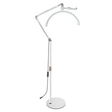 Lampada di bellezza a LED mezza luna per manicure, sopracciglia, tatuaggi, ciglia, luce di riempimento, spina americana (bianca)