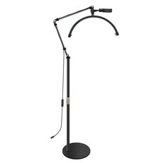 Lampada di bellezza a mezzaluna a LED per manicure, sopracciglia, tatuaggi, ciglia, luce di riempimento, spina AU (nero)