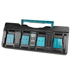Caricatore agli ioni di litio a 4 porte 18V DC18SF per Makita BL1430 / BL1820 / BL1830 / BL1850, modello: UK