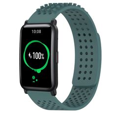 For Honor Watch ES Cinturino in silicone traspirante con punti 3D da 20 mm (verde oliva)