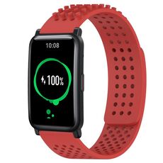 For Honor Watch ES Cinturino in silicone traspirante con punti 3D da 20 mm (rosso)