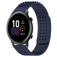 Per Honor MagicWatch2 42mm 20mm Fori Cinturino in silicone traspirante con punti 3D (blu notte)