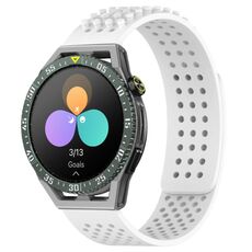 Per Huawei Watch GT3 SE cinturino in silicone traspirante con punti 3D da 22 mm (bianco)