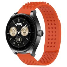 Per Huawei Watch Buds Cinturino in silicone traspirante con punti 3D con fori da 22 mm (arancione)