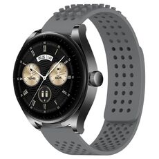 Per Huawei Watch Buds cinturino in silicone traspirante con punti 3D con fori da 22 mm (grigio)