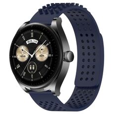 Per Huawei Watch Buds Cinturino in silicone traspirante con punti 3D con fori da 22 mm (blu notte)