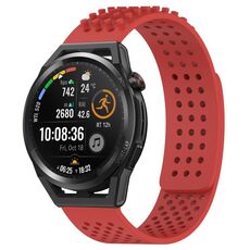 Per Huawei Watch GT Runner cinturino in silicone traspirante con punti 3D con fori da 22 mm (rosso)