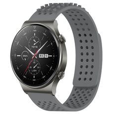 Per Huawei GT2 Pro Cinturino in silicone traspirante con fori da 22 mm e puntini 3D (grigio)