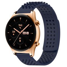 For Honor Watch GS 3 Cinturino in silicone traspirante con punti 3D con fori da 22 mm (blu notte)