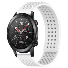 Per Honor Watch GS 3i Cinturino in silicone traspirante con punti 3D con fori da 22 mm (bianco)