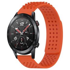 Per Honor Watch GS 3i Cinturino in silicone traspirante con punti 3D da 22 mm (arancione)