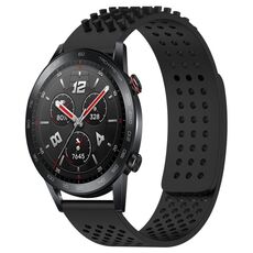 Per Honor Watch GS 3i Cinturino in silicone traspirante con punti 3D da 22 mm (nero)