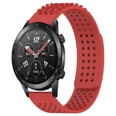 Per Honor Watch GS 3i Cinturino in silicone traspirante con punti 3D con fori da 22 mm (rosso)