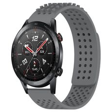 Per Honor Watch GS 3i Cinturino in silicone traspirante con punti 3D da 22 mm (grigio)