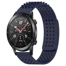 Per Honor Watch GS 3i Cinturino in silicone traspirante con punti 3D con fori da 22 mm (blu notte)