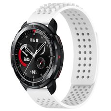 Per Honor Watch GS Pro Cinturino in silicone traspirante con punti 3D da 22 mm (bianco)