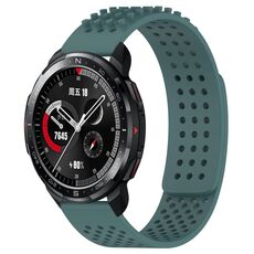 Per Honor Watch GS Pro Cinturino in silicone traspirante con punti 3D da 22 mm (verde oliva)