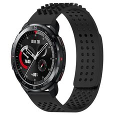 Per Honor Watch GS Pro Cinturino in silicone traspirante con punti 3D da 22 mm (nero)