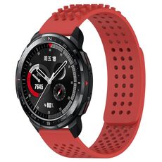 Per Honor Watch GS Pro Cinturino in silicone traspirante con punti 3D da 22 mm (rosso)