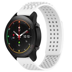 Per Xiaomi MI Watch S1 Pro Cinturino in silicone traspirante con punti 3D da 22 mm (bianco)