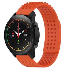 Per Xiaomi MI Watch S1 Pro Cinturino in silicone traspirante con punti 3D da 22 mm (arancione)