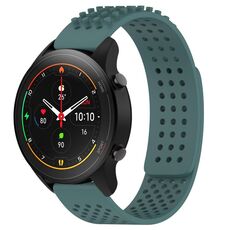 Per Xiaomi MI Watch S1 Pro Cinturino in silicone traspirante con punti 3D da 22 mm (verde oliva)