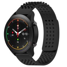 Per Xiaomi MI Watch S1 Pro Cinturino in silicone traspirante con punti 3D da 22 mm (nero)