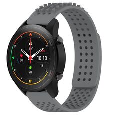 Per Xiaomi MI Watch S1 Pro Cinturino in silicone traspirante con punti 3D da 22 mm (grigio)