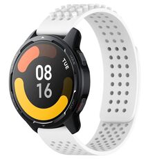 Per Xiaomi Watch S1 Active 22mm Fori Cinturino in silicone traspirante con punti 3D (bianco)