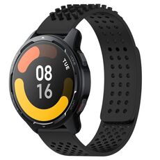 Per Xiaomi Watch S1 Active 22mm Fori Cinturino in silicone traspirante con punti 3D (nero)