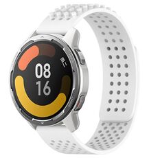 Per Xiaomi MI Watch Color 2 Fori da 22 mm Cinturino in silicone traspirante con punti 3D (bianco)