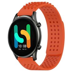 Per Xiaomi Haylou RT2 LS10 cinturino in silicone traspirante con punti 3D con fori da 22 mm (arancione)