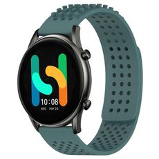Per Xiaomi Haylou RT2 LS10 cinturino in silicone traspirante con punti 3D con fori da 22 mm (verde oliva)