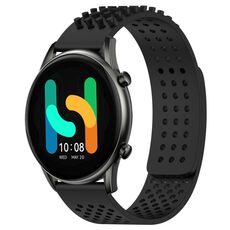 Per Xiaomi Haylou RT2 LS10 cinturino in silicone traspirante con punti 3D con fori da 22 mm (nero)