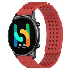 Per Xiaomi Haylou RT2 LS10 cinturino in silicone traspirante con punti 3D con fori da 22 mm (rosso)