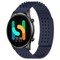 Per Xiaomi Haylou RT2 LS10 cinturino in silicone traspirante con punti 3D con fori da 22 mm (blu notte)