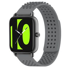Per Xiaomi Haylou RS4 LS12 cinturino in silicone traspirante con fori da 22 mm (grigio)