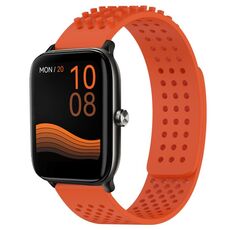 Per Xiaomi Haylou GST LS09B cinturino in silicone traspirante con punti 3D con fori da 22 mm (arancione)